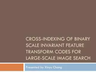 Cross-Indexing of Binary Scale Invariant Feature Transform Codes for Large-Scale Image Search