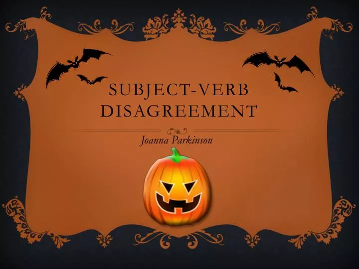 subject verb disagreement