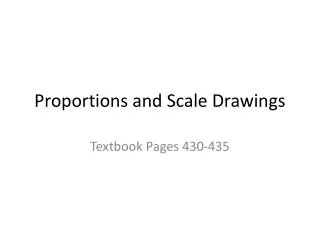 Proportions and Scale Drawings