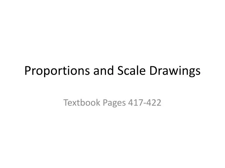 proportions and scale drawings