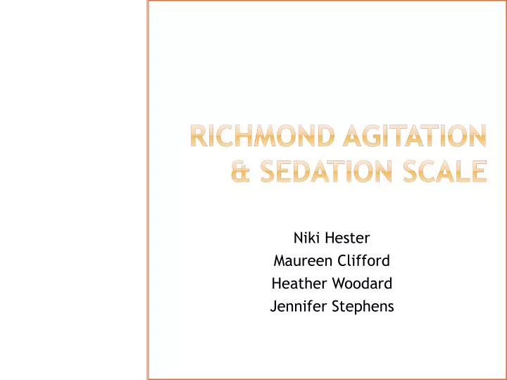 richmond agitation sedation scale