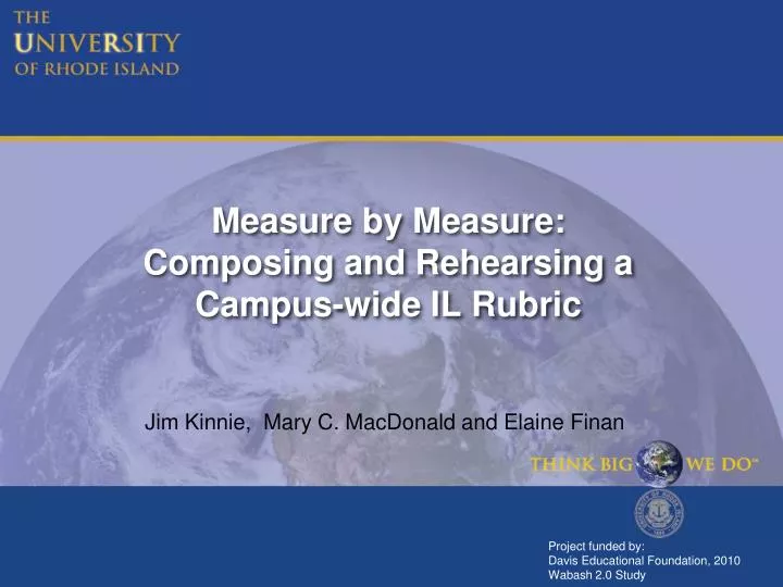 measure by measure composing and rehearsing a campus wide il rubric