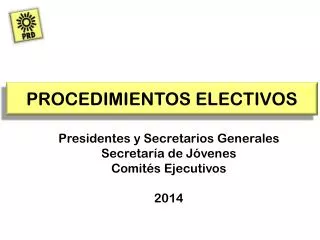 procedimientos electivos