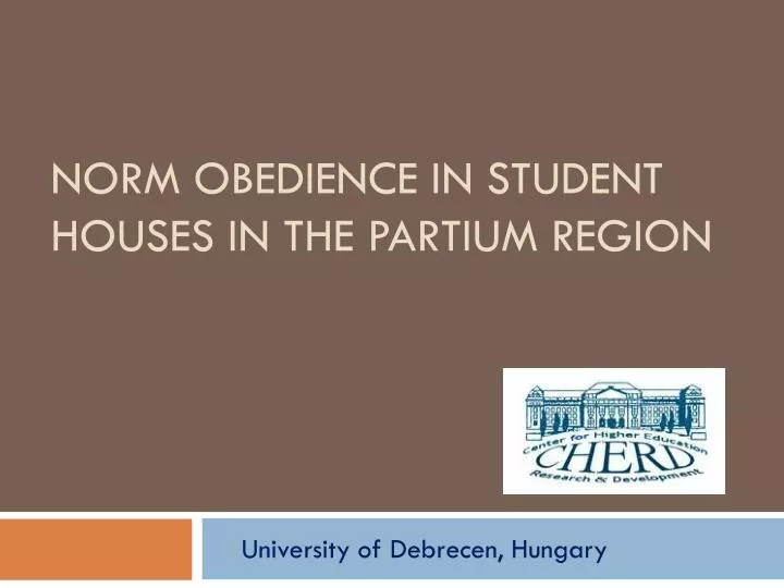 norm obedience in student houses in the partium region