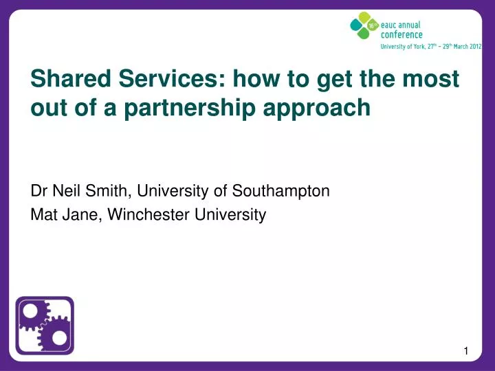 shared services how to get the most out of a partnership approach