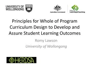 Romy Lawson University of Wollongong