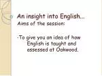 Engaging English Learning: Strategies for Supporting Your Child at Oakwood Academy - slide 1