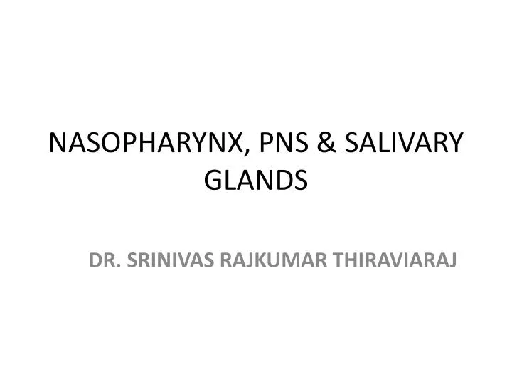 nasopharynx pns salivary glands