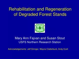 Rehabilitation and Regeneration of Degraded Forest Stands