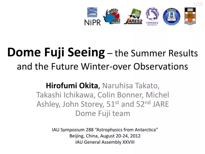 dome fuji seeing the summer results and the future winter over observations