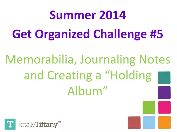 summer 2014 get organized challenge 5 memorabilia journaling notes and creating a holding album