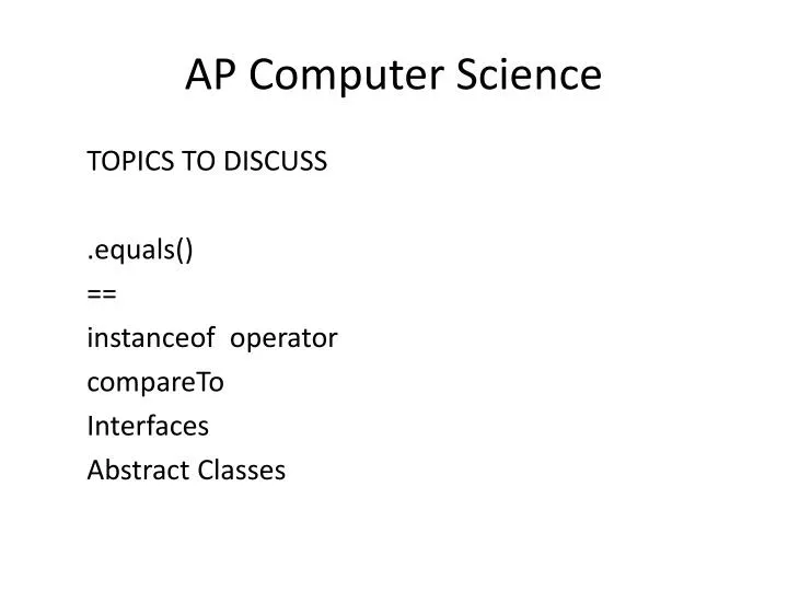 ap computer science