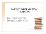 Parent Information Training - slide 1