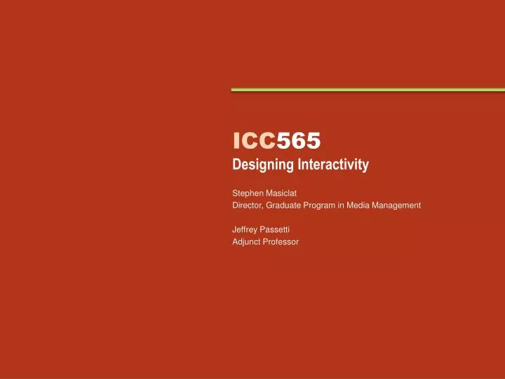 icc 565 designing interactivity