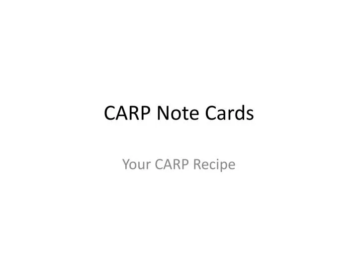carp note cards