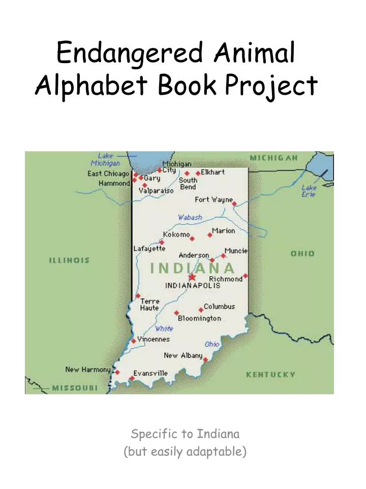 endangered animal alphabet book project