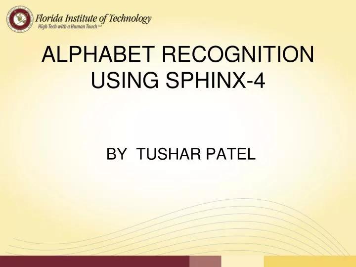 alphabet recognition using sphinx 4