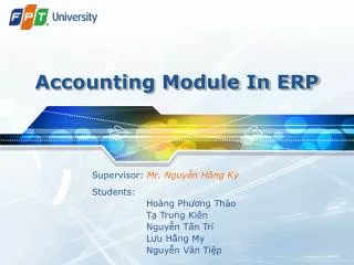 Accounting Module In ERP