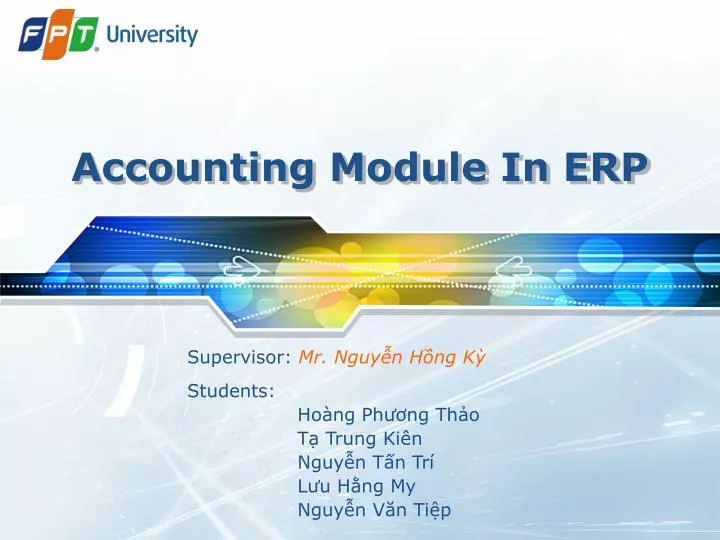 accounting module in erp