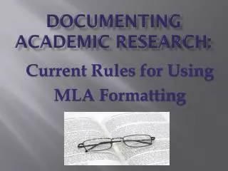 Documenting Academic Research: