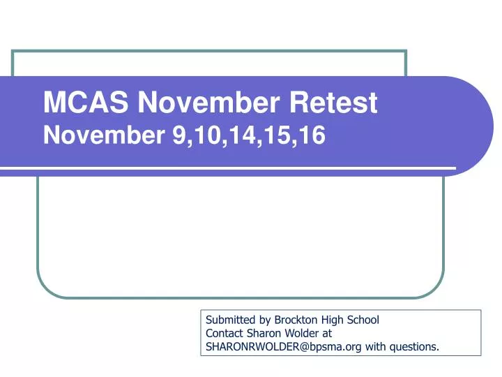 mcas november retest november 9 10 14 15 16