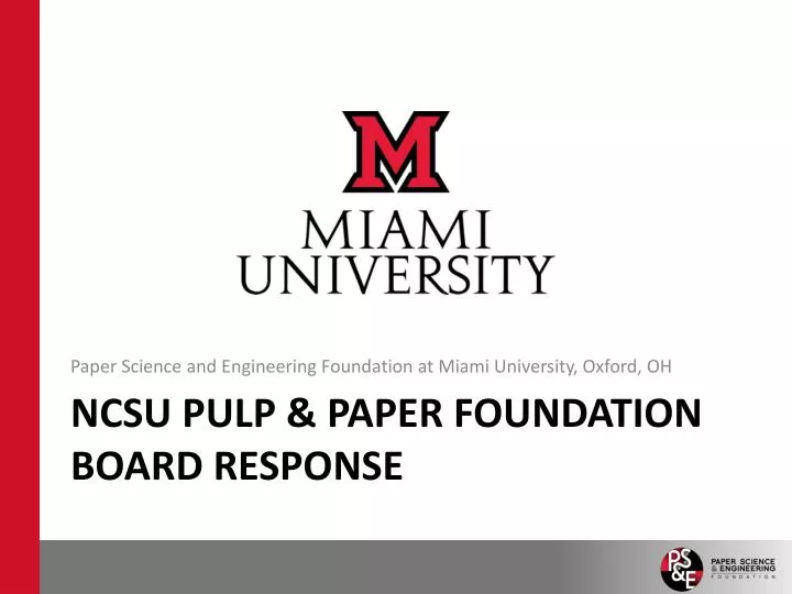 ncsu pulp paper foundation board response