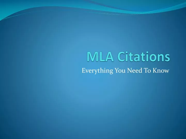 mla citations