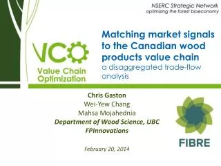 Matching market signals to the Canadian wood products value chain