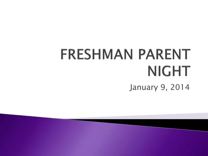 freshman parent night