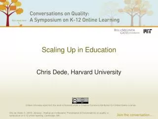 Scaling Up in Education