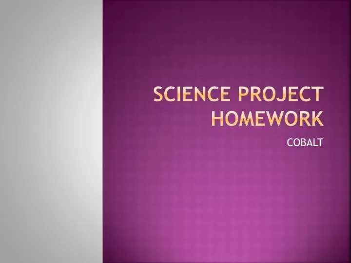 science project homework