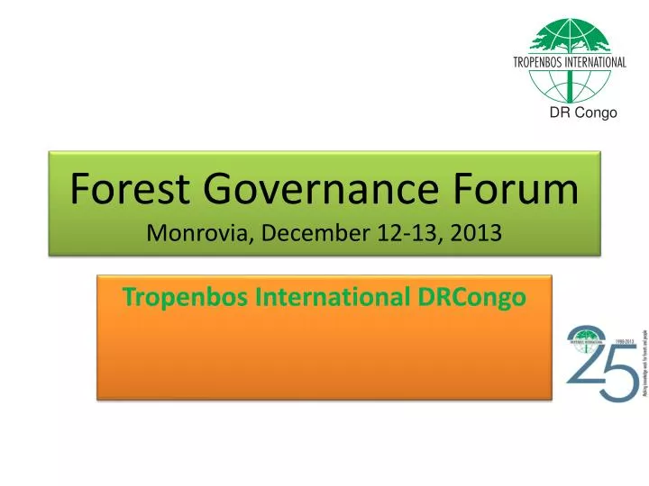 forest governance forum monrovia december 12 13 2013