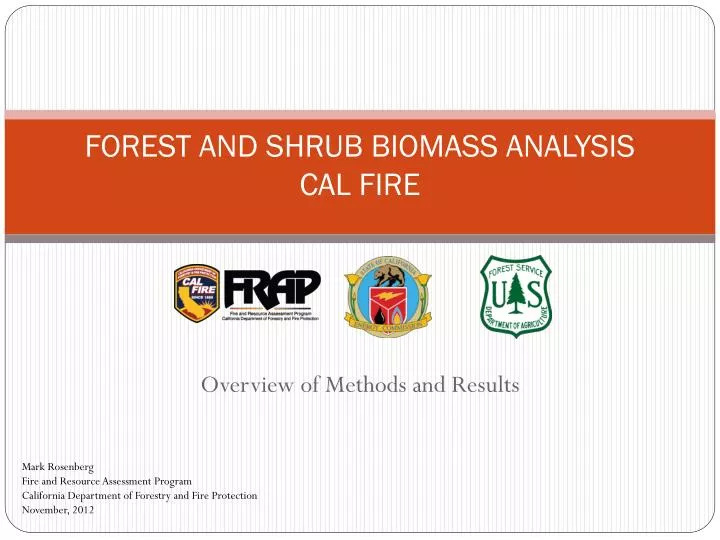 forest and shrub biomass analysis cal fire