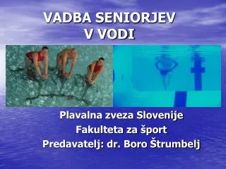 vadba seniorjev v vodi