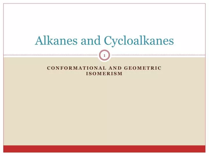alkanes and cycloalkanes