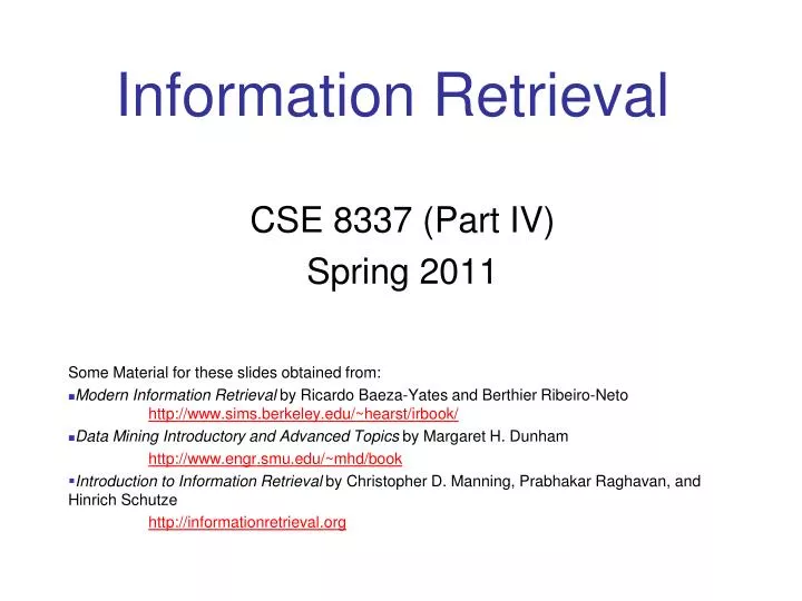 information retrieval