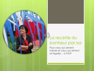 la recette du bonheur par isa