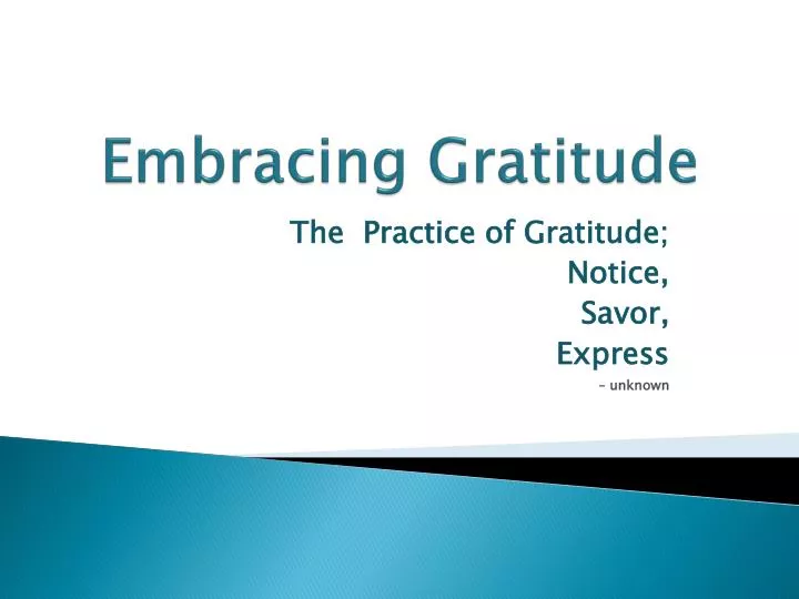 embracing gratitude
