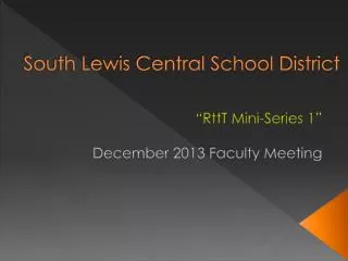 South Lewis Central School District