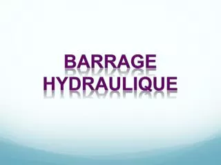 barrage hydraulique