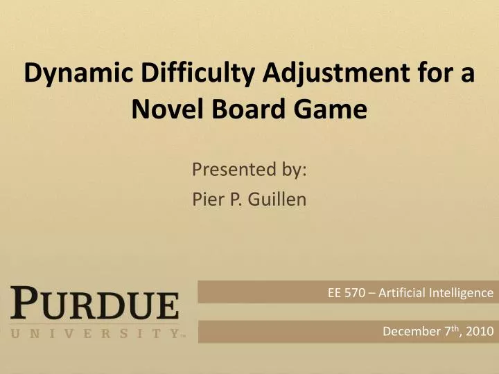 dynamic difficulty adjustment for a novel board game