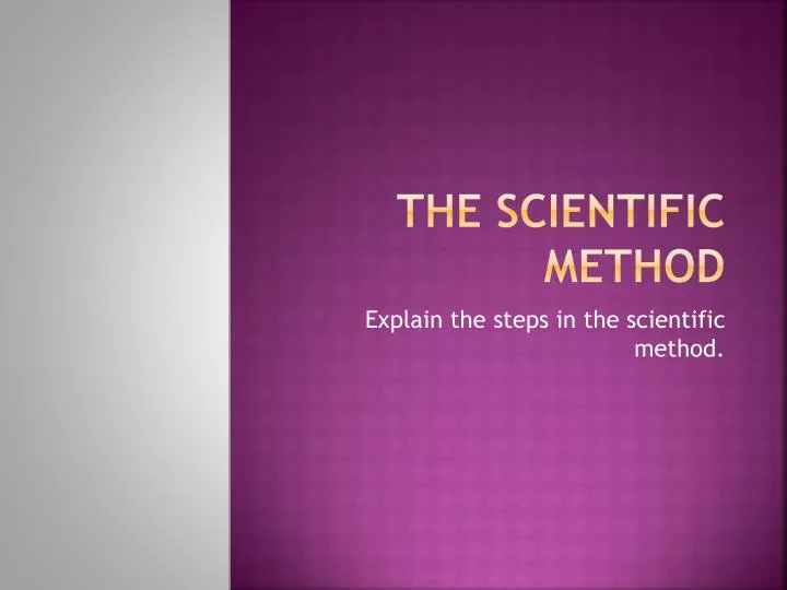 the scientific method