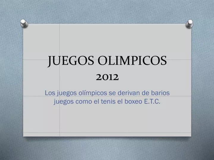 juegos olimpicos 2012