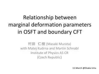 Relationship between marginal deformation parameters in OSFT and boundary CFT