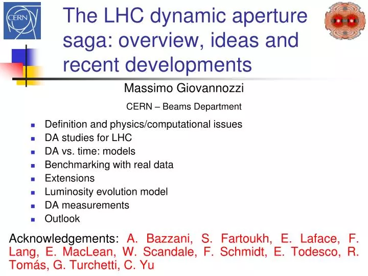 the lhc dynamic aperture saga overview ideas and recent developments
