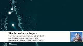 The PermaSense Project