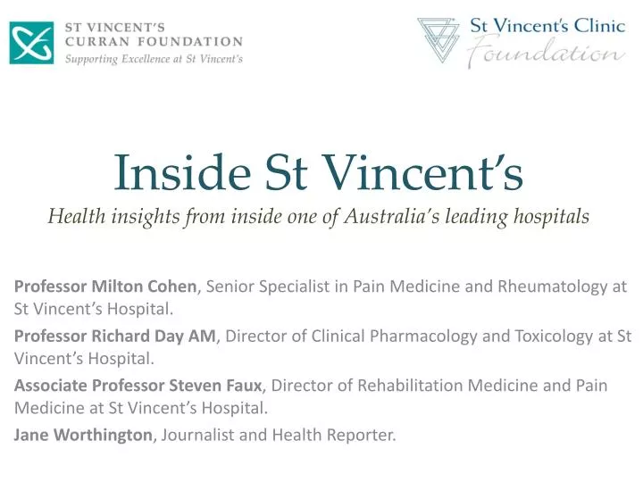 inside st vincent s h ealth insights from inside one of australia s leading hospitals