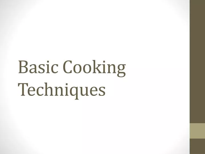 basic cooking techniques