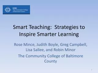 Smart Teaching: Strategies to Inspire Smarter Learning