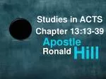 Studies in ACTS - slide 1